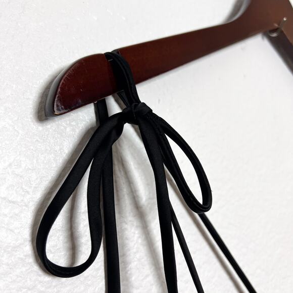 Jason Wu Black Strappy Satin Slip Midi Dress Size XL - Picture 5 of 12